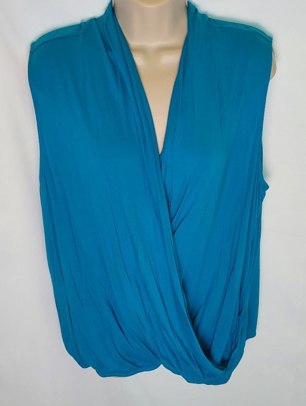 a.n.a Teal Sleeveless Drape-Front Camisole